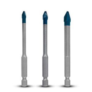 3 Piece - Bosch (2608900595) EXPERT 5 / 6 / 8mm x 90mm HEX-9 Hard Ceramic Tile Drill Bit Set