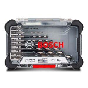 8 Piece - Bosch (2608577146) 2mm-10mm 135° PointTeQ HSS Twist Drill Bit Set, in Case