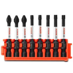 8 Piece - Bosch (2610046101) Impact Tough Modular Power Drill Bit Set With Clip