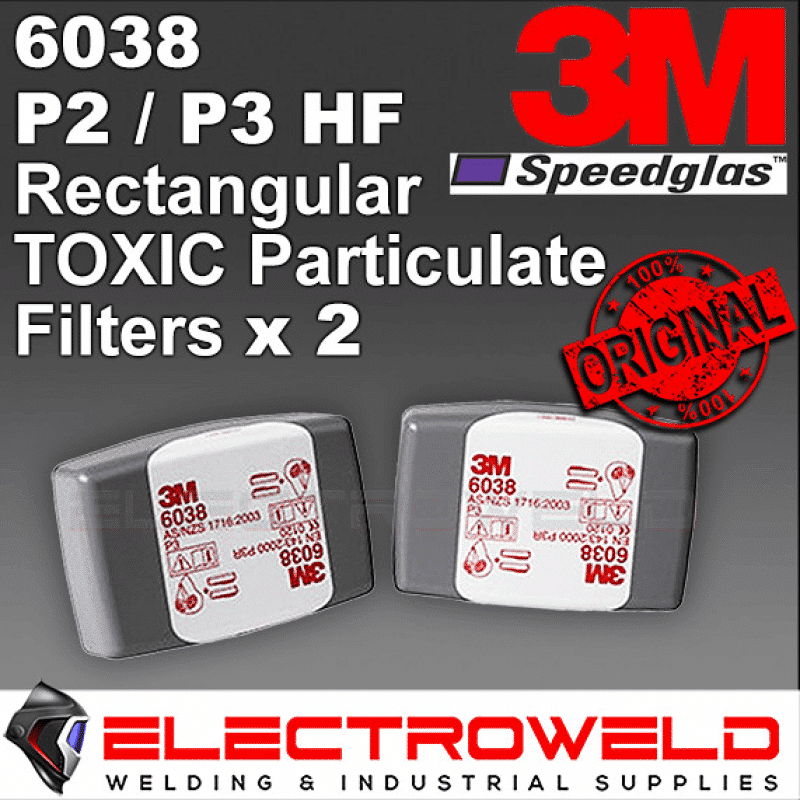 3M 6038 P2 P3 HF AG Filter Cartridge Respirator Hydrogen Fluoride Organic Vapour