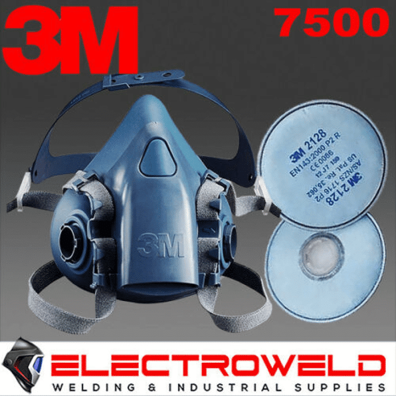 3M-7500-Half-Face-Respirator-Mask-2128-GP2-Filters-Welding-Smoke-Paint-Gas