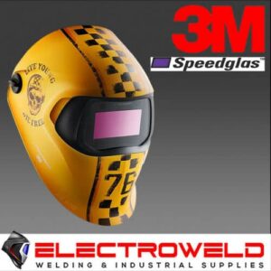 3M Speedglas Graphic 100 Motor Welding Helmet Mig Tig Yellow Live Young 752920