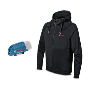 Bosch GHH 12+18V XA 12V Li-ion Cordless Black Heated Hoodie S to 3XL- Skin Only