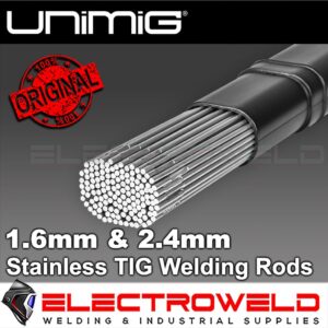 1kg / 3kg / 5kg Unimig 308L TIG Filler Rods, Stainless Steel Welding Electrodes – 1.6mm / 2.4mm
