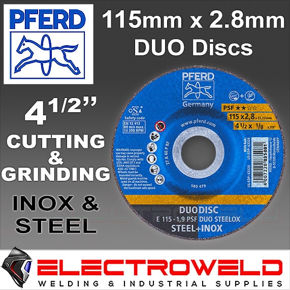 10 X Pferd Duodisc 4.5" 115mm X 1.9mm - Cutting And Grinding Discs - All Steel