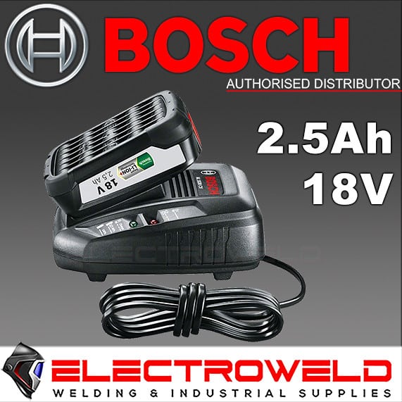 BOSCH-18v-2.5ah-Lithium-ion-Battery-With-Charger-For-Green-Garden-Power-Tools
