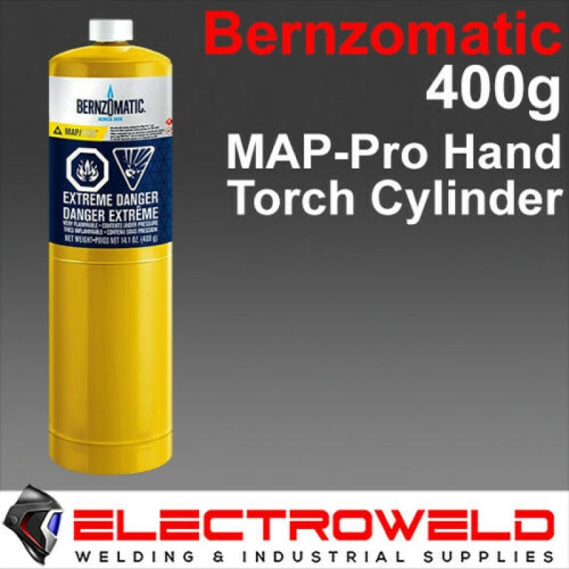 Bernzomatic 400g Map pro Gas Cylinder Bottle Bbq Cooking Camping Soldering
