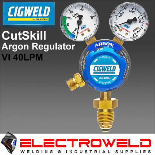 Cigweld Twin Gauge Argon Gas Regulator Flowmeter Welding Pressure