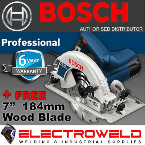 GENUINE BOSCH HAND HELD CIRCULAR SAW 184MM 7 FREE WOOD BLADE GKS 190 TURBO