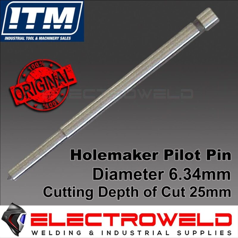 HOLEMAKER 6.34MM X 77MM PILOT PIN 25MM DEPTH ANNULAR DRILL CUTTER 6MM SP16003