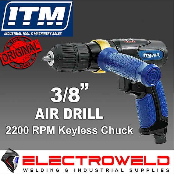 ITM 185MM Air Drill 3 8 Keyless Chuck Reversible Gear Pneumatic TM340 724