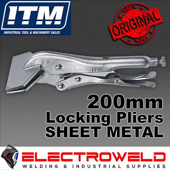 ITM-200mm-8-Sheet-Metal-Pliers-Adjustable-Flat-Beak-Duck-Nose-Clamp