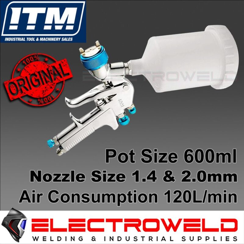 ITM AIR SPRAY GUN GRAVITY 1.4MM 2MM NOZZLE PAINTING PAINT SPRAYER TM340 904