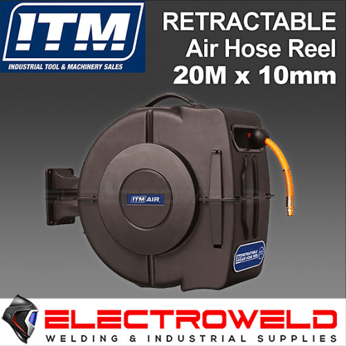 ITM Anti Kink 20 M Retractable Air Hose Reel Wall Mounted Compressor Polymer BSP