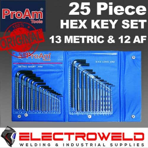 Kc-Tools-proam-25-Pce-Hex-Allen-Key-Set-Metric-Long-Arm-Sae-Imperial-Wrench