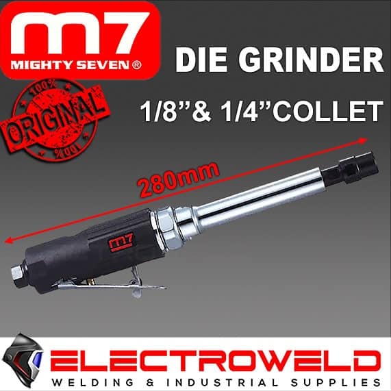 M7 280 Mm Air Straight Die Grinder 1 4 1 8 Collet Extended Long M7 QA315B