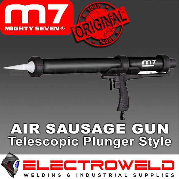 M7 AIR SAUSAGE CAULKING GUN SEALANT PNEUMATIC 600ML PLUNGER MIGHTY 7 M7 SK1131