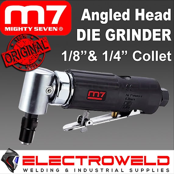 M7 Air Die Grinder Angle Head 1 8 1 4 Collet Lever Throttle Mighty 7 M7 QA611B