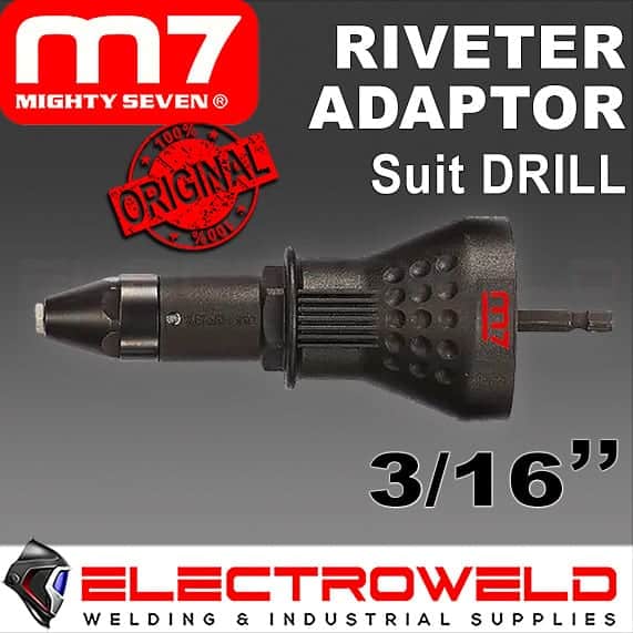 M7-Riveter-Adaptor-to-Suit-Drill-3-16-Pop-Rivet-1-4-Shank-Mighty-7-M7A-PA9048P