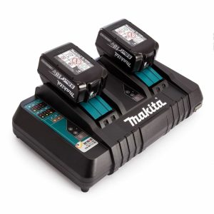 Makita 18v 2 X 5.0ah Li ion Batteries Cordless Dual 2 Port Charger Dc18rd 3