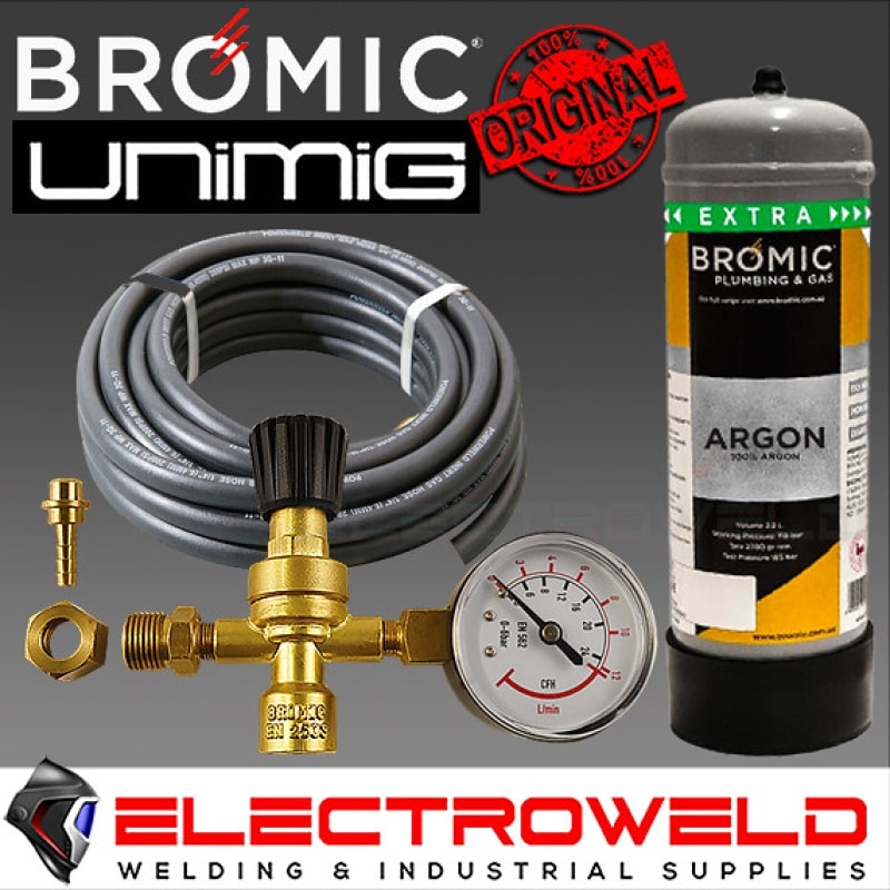 Pure Argon Gas Bundle 2.2l Disposable Bottle Bromic Regulator Hose