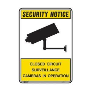 Security CCTV Notice Sign Closed Circuit Surveillance Cameras In Operation 2