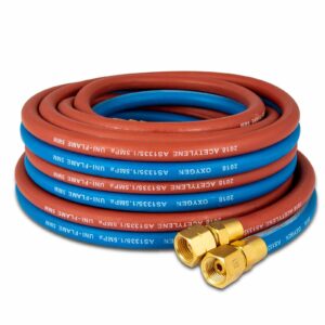 Uni mig Ufth5m Uni flame 5 Metre Twin Gas Welding Hose Set Oxygen Acetylene 2