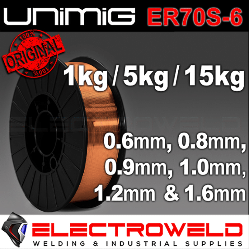 Unimig 0.9mm 5kg Solid Steel Welding Wire ER70S 6