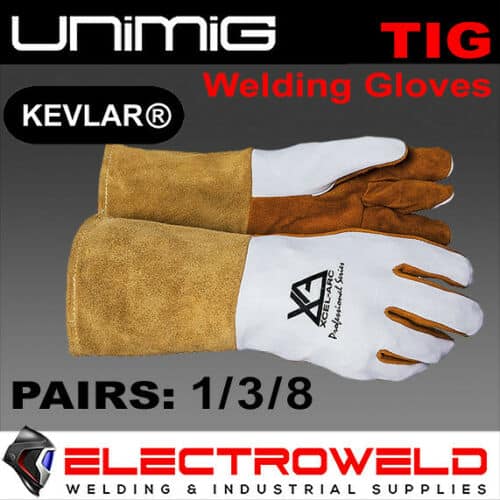 Unimig Deersoft Leather Tig Welding Gloves Rigger Work Soft Touch