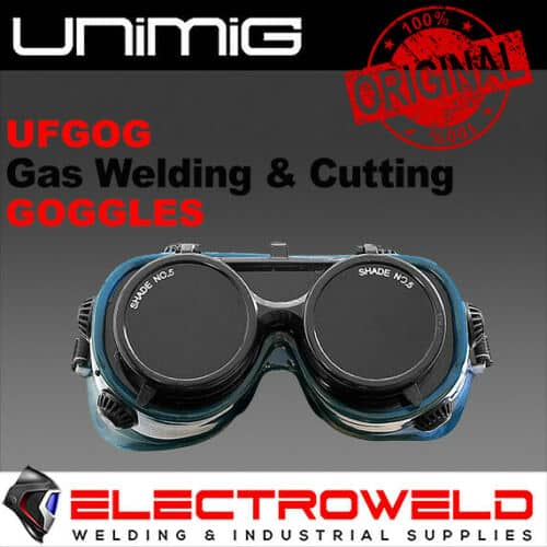 Unimig Gas Welding & Cutting Goggles / Glasses, Shade 5 Eye Protection
