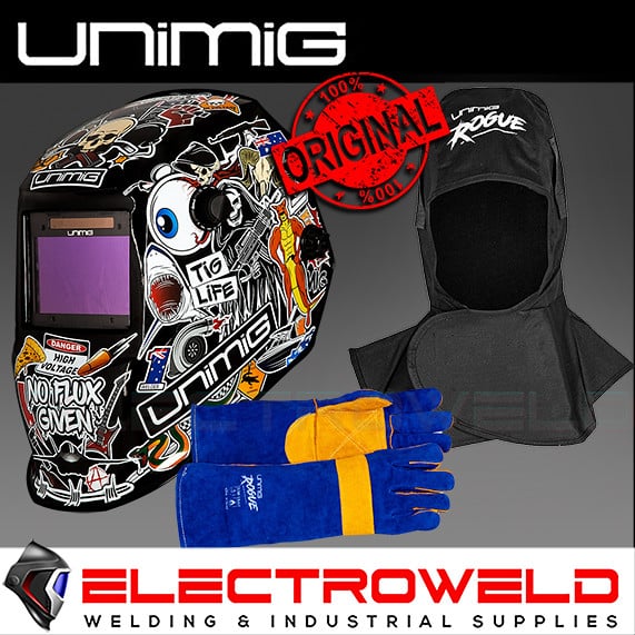 Unimig-Protection-Bundle-Chaos-Welding-Helmet-400mm-Gloves-Hood-Umhchaos