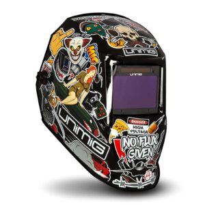 Unimig Protection Bundle Chaos Welding Helmet 400mm Gloves Hood Umhchaos1
