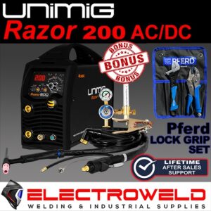 Unimig Razor 200 ACDC Tig Welder - Kum-m-rtig200ACDC