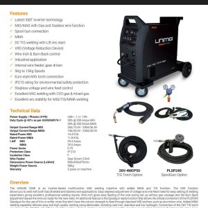 Unimig-Razor-250-Mig-Tig-Mma-Compact-Welder-Kumjr250k-sg-7