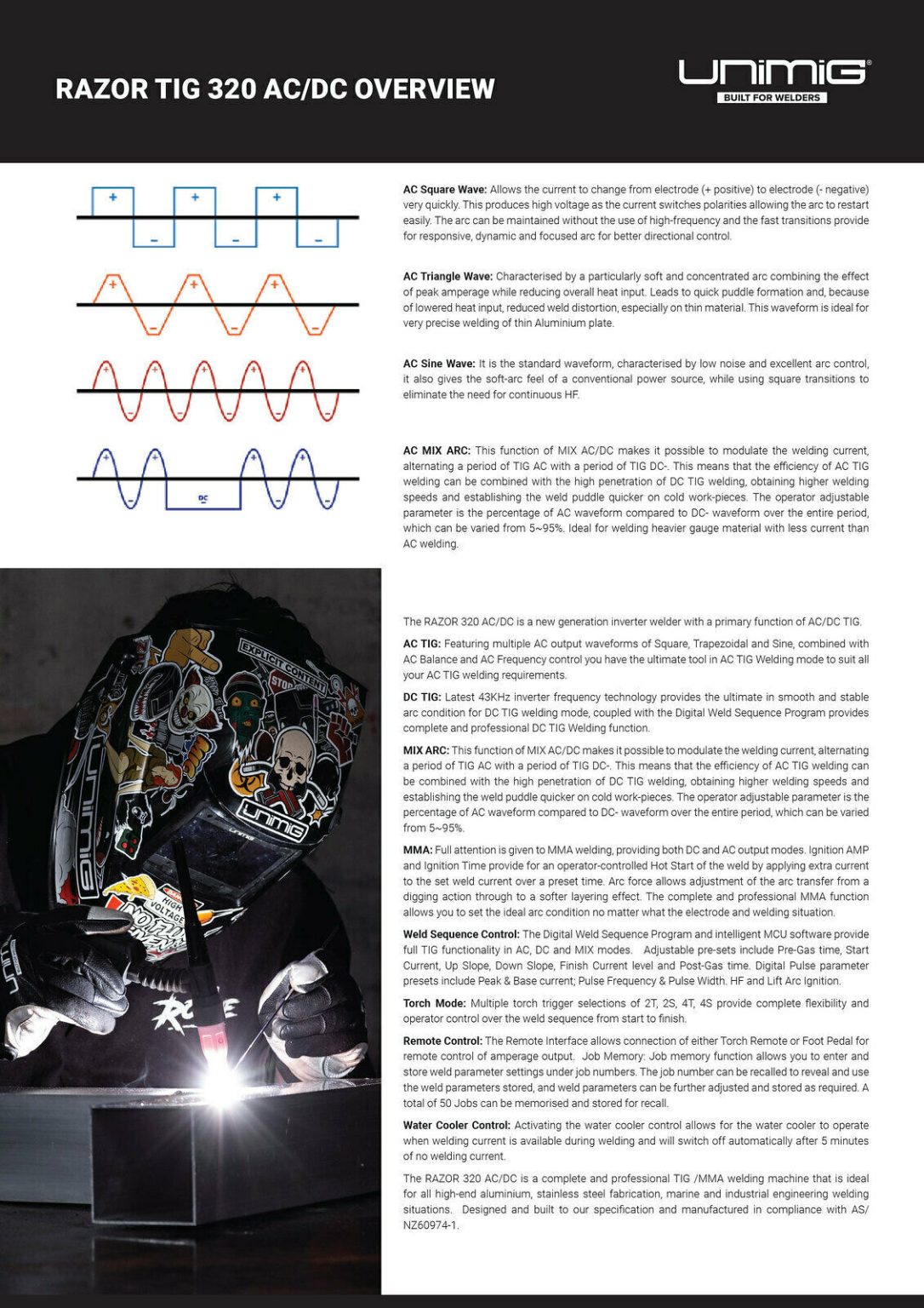 Unimig Razor 320 Acdc Bundle *welder, Cooler Trolley, Consumables, T3w ...