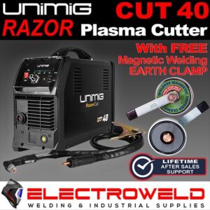 Unimig-Razor-Cut-40-Plasma-Cutter-Sc80-Torch-Clamp-Razorcut-Welding-U14001k-1