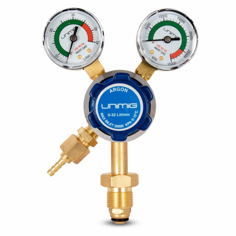 Unimig Twin Gauge Argon Gas Regulator Welding Pressure Argonreg 2