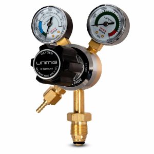 Unimig Twin Gauge Oxygen Gas Regulator Welding Flow Meter Oxyreg 3