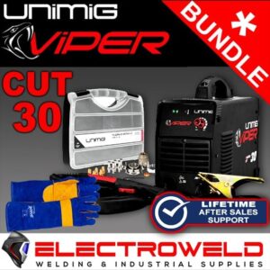 Unimig Viper Cut 30 Bundle plasma Cutter Sc30 Consumable Kit Torch Kupjrvc30 1