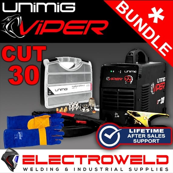 Unimig Viper Cut 30 Bundle plasma Cutter Sc30 Consumable Kit Torch Kupjrvc30 1