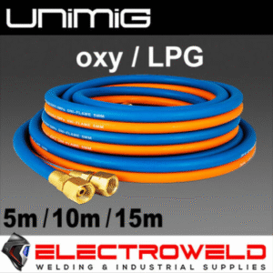Unimig Welding Twin Gas Oxy Oxygen Lpg Hose Set 5 10 15m