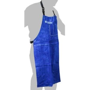 WELDCLASS LEATHER APRON WELDING PROMAX BLUE HEAT FIRE PROOF RESISTANT MIG TIG 2