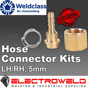 Weldclass-5mm-Lh-Hose-Connector-Kit-Gas-Clamp-Nut-Tail-Barb-Joiner-For-Acetylene-Lpg