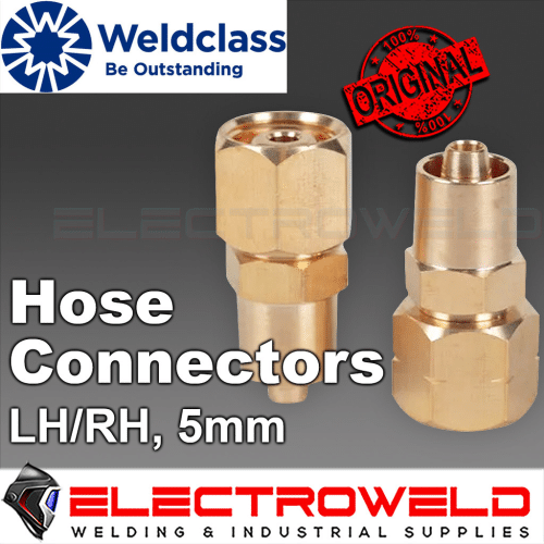 Weldclass 5mm Lh Hose Connector Screw On Acetylene LPG Welding Gas Left 4 lp240
