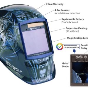 Weldclass Promax 500 Weldwolf Welding Helmet Auto darkening Mig Tig Wc 05318 2