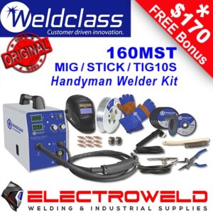 Weldclass Weldforce 160mst Welder Helmet Gloves Wire Grinder 160a Wc 160mst