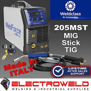 Weldclass Weldforce 205mst Synergic Welder 200a Mig Tig Stick Smart Set Wf 06166 1