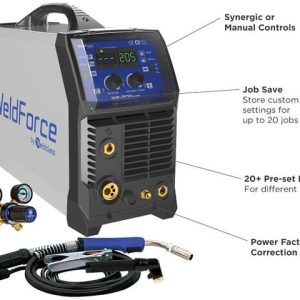 Weldclass Weldforce 205mst Synergic Welder 200a Mig Tig Stick Smart Set Wf 06166 3