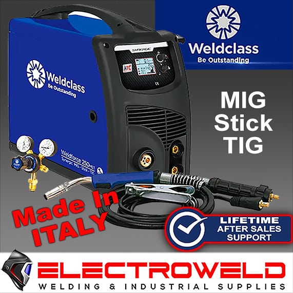 Weldclass Weldforce 250mst Mig Stick Tig Welder Regulator Torch 250a Wc 250mst 1