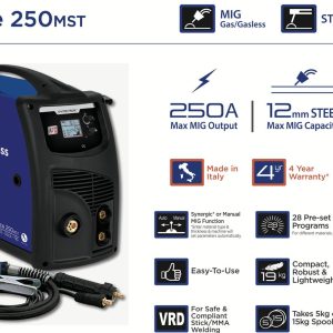Weldclass Weldforce 250mst Mig Stick Tig Welder Regulator Torch 250a Wc 250mst 3
